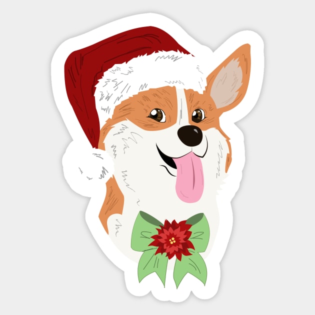 Corgi xmas Sticker by Eneandine